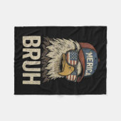 Bruh Vierde 4de Juli Adelaar Amerikaanse Patriotti Fleece Deken (Voorkant (Horizontaal))