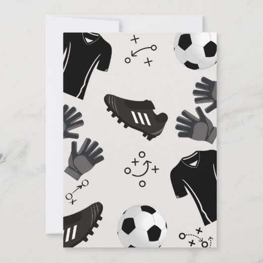 Bruh Voetbal Verjaardag Uitnodiging voor Kinderen (Achterkant)