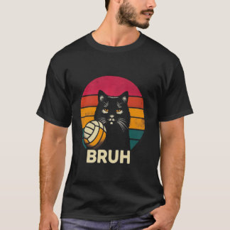 Bruh Volleybal Kat grappige Kat Strandvolleybal vo T-shirt