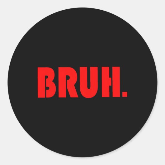 Bruh voor NS Tweens jongens Ronde Sticker (Voorkant)