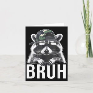 Bruh Wasbeer Afval Wasbeer Camouflage Hoed Jeugd T Kaart