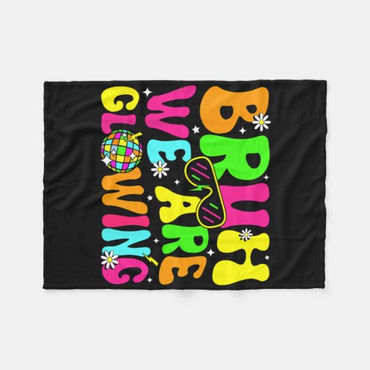 Bruh We Are Glowing In My Glowing Era Hello Summer Fleece Deken (Voorkant (Horizontaal))