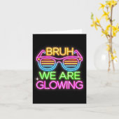 Bruh We Are Glowing Tee Team Tie-Dye Voor Kinderen Kaart (Gele Bloem)