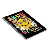 Bruh We Back 1st Graders Schattige Smile Face Groo Notitieboek (Rechterzijde)