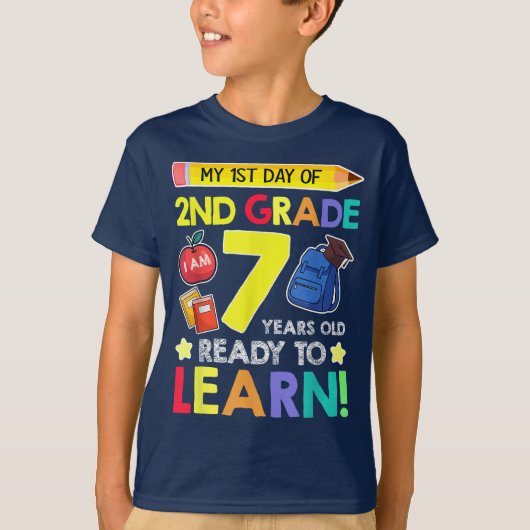 Bruh We Back 2nd Grade Back to School Second Grade T-shirt (Voorkant)