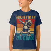 Bruh We Back 2nd Grade Back to School Second Grade T-shirt (Voorkant)