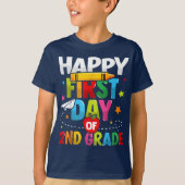 Bruh We Back 2nd Grade Back to School Second Grade T-shirt (Voorkant)