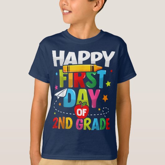 Bruh We Back 2nd Grade Back to School Second Grade T-shirt (Voorkant)