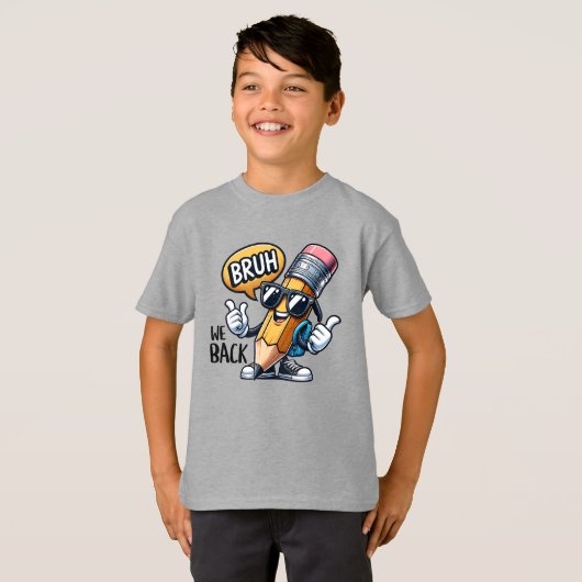 Bruh We Back, Back To School Teacher  T-shirt (Voorkant volledig)