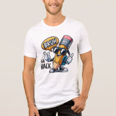 Bruh We Back, Back To School Teacher Tri-Blend Shirt (Voorkant)