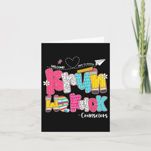 Bruh We Back Counselors Welcome Back To School  Kaart (Voorkant)