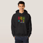 Bruh We Back Custodians Funny Terug naar School Cu Hoodie (Voorkant volledig)