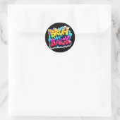 Bruh We Back Graffiti Back To School Clip Art Ronde Sticker (Tas)