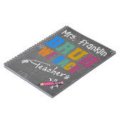 Bruh We Back - Leraren Grappig Gepersonaliseerd Notitieboek (Linkerzijde)