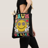 Bruh We Back Lunch Dames Schattige Groovy Smile Fa Tote Bag (Dichtbij)
