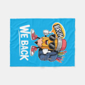 Bruh We Back Potlood Leraar Student Terug naar sch Fleece Deken (Voorkant (Horizontaal))