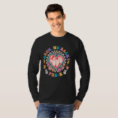 Bruh We Back Pre-K Leraar Retro Groovy Vrede Terug T-shirt (Voorkant volledig)
