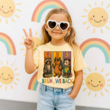 Bruh We Back Wasbeer Capybara Opossum School Terug