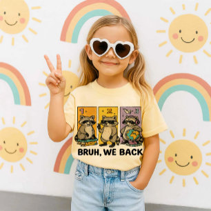 Bruh We Back Wasbeer   Retro Dierenliefhebber Scho T-shirt