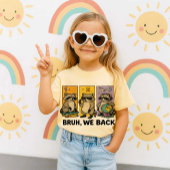 Bruh We Back Wasbeer | Retro Dierenvriend School T-shirt