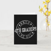 Bruh We Out 4th Graders Circle Embleem Afstuderen Kaart (Gele Bloem)
