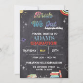 Bruh We Out Chalkboard per k Afstuderen Kaart (Voorkant)