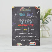 Bruh We Out Chalkboard per k Afstuderen Kaart (Staand voorkant)