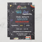 Bruh We Out Chalkboard per k Afstuderen Kaart (Voorkant / Achterkant)