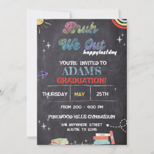 Bruh We Out Chalkboard per k Afstuderen Kaart