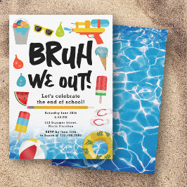 Bruh We Out Einde van het schooljaar Summer Party Kaart