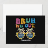 Bruh We Out Gelukkige Laatste Dag Van School Leraa Aankondiging (Voorkant / Achterkant)