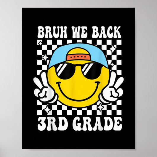 Bruh we terug 3e klas eerste dag van school terug poster (Voorkant)