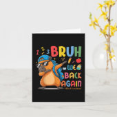 Bruh we terug naar school 2e klas leraar Capybara Kaart (Gele Bloem)