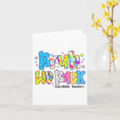 Bruh we terug vervangende leraren grappig terug na kaart (Gele Bloem)