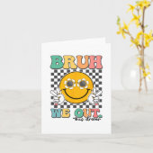 Bruh we uit bus chauffeurs glimlachen laatste dag kaart (Gele Bloem)