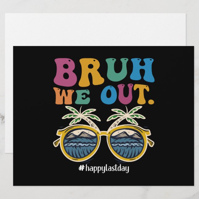 Bruh we uit gelukkige laatste dag van de school le briefhoofd (Voorkant / Achterkant)