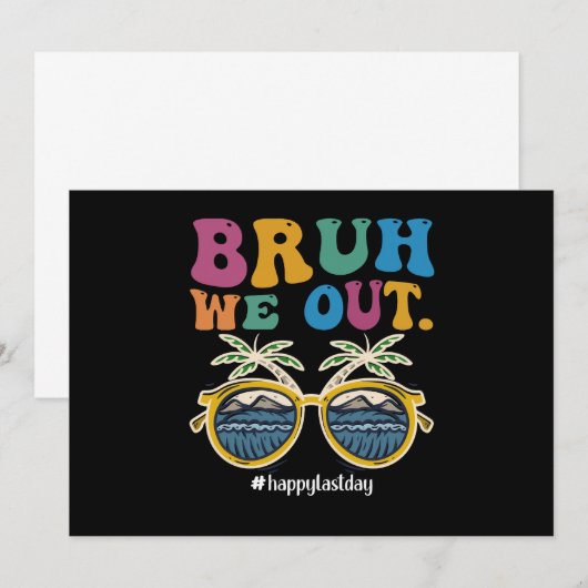 Bruh we uit gelukkige laatste dag van de school le kaart (Voorkant / Achterkant)