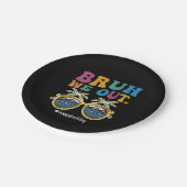 Bruh we uit gelukkige laatste dag van de school le papieren bordje (Gekanteld)