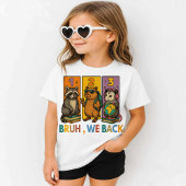 Bruh We Zijn Er Weer  Wasbeer Capybara Opossum Sch T-shirt