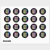 Bruh We Zijn Terug Vervangende Docenten Geruit Ter Ronde Sticker (Vel)