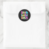 Bruh We Zijn Terug Vervangende Docenten Geruit Ter Ronde Sticker (Tas)