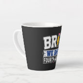 Bruh We Zijn Terug Vierde Klas Latte Mok (Linkerhoek)
