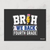 Bruh We Zijn Weer In De Vierde Klas Briefkaart (Achterkant)