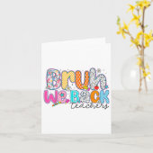 Bruh We Zijn Weer terug Onderwijzers Grappig Prepp Kaart (Gele Bloem)