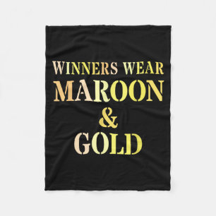 Bruh winnaars dragen paars goud team zomer kamp fleece deken