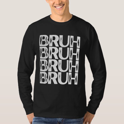 Bruh Witte Kleur Afgeprijsde Bruh T-shirt (Voorkant)
