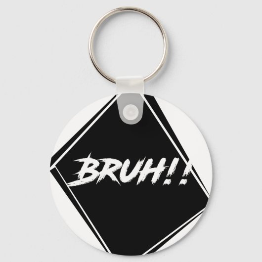 "Bruh" Word-ontwerp Sleutelhanger (Voorkant)
