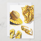 BRUH YELLOW Pool Party Boy Verjaardag Uitnodiging (Achterkant)