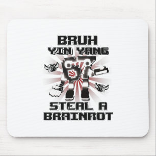 Bruh Yin Yang 67 Six Seven 6-7 Grappige Brainrot V Muismat