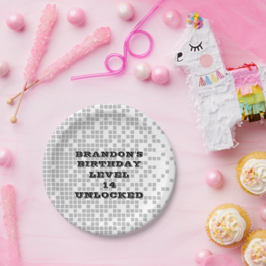 BRUH YOU IN Teen Boy Verjaardagsfeestje Videogame Papieren Bordje (Feest)